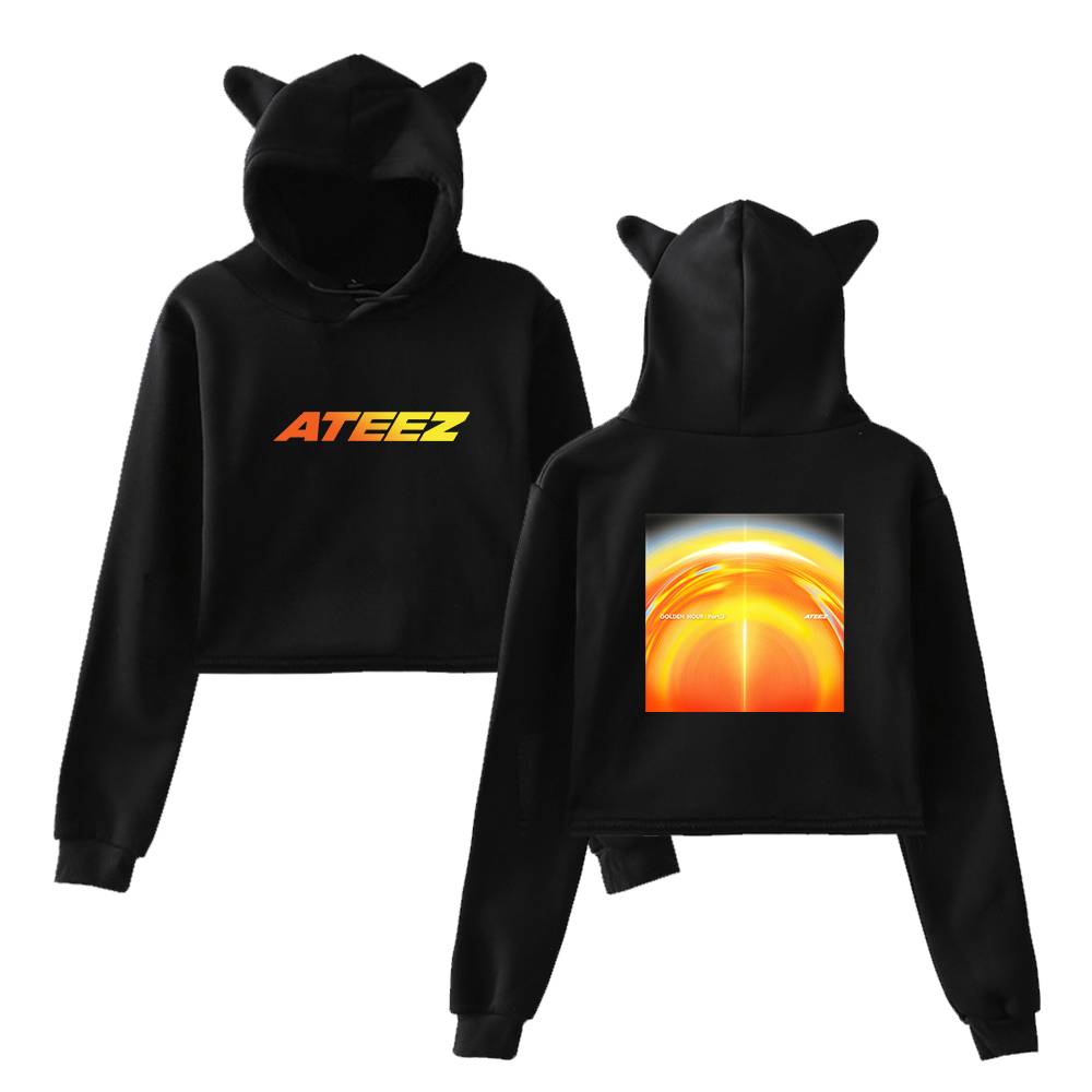 Ateez Golden Hour Part 2 Cropped Hoodie - Image 2