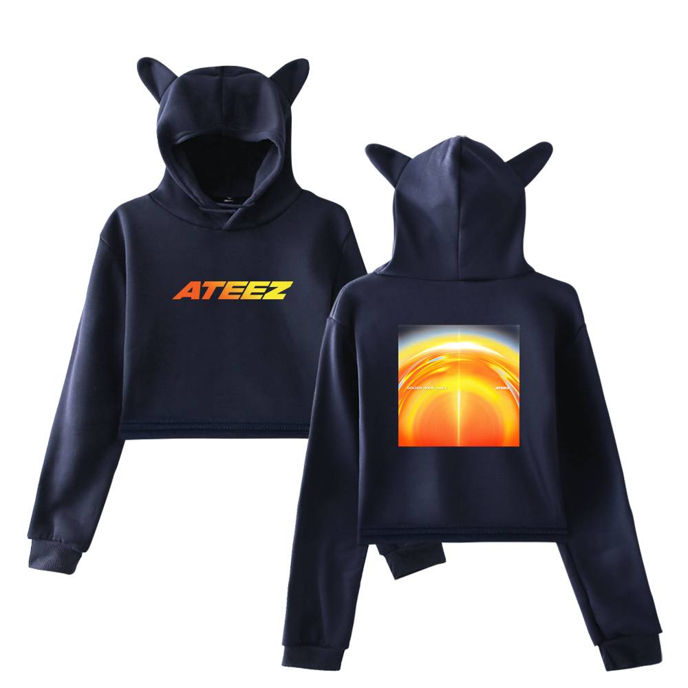 Ateez Golden Hour Part 2 Cropped Hoodie - Image 3