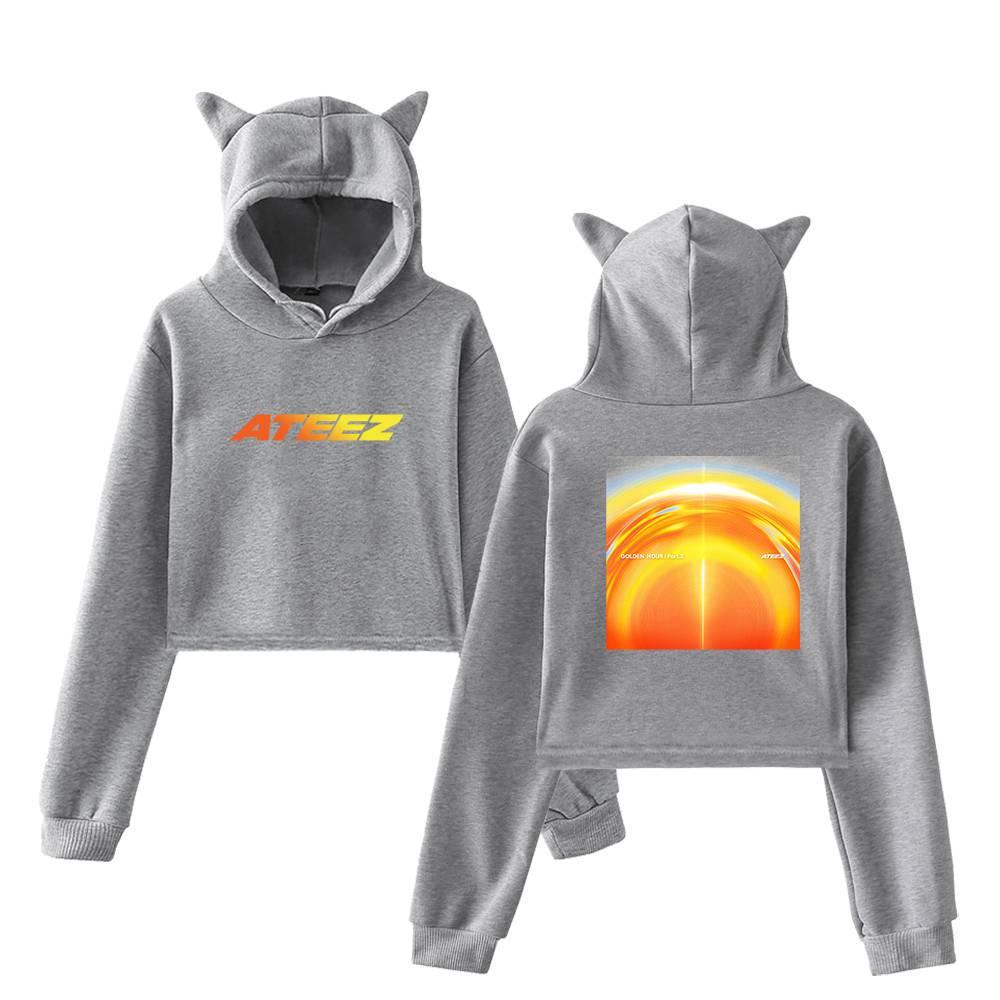 Ateez Golden Hour Part 2 Cropped Hoodie - Image 4