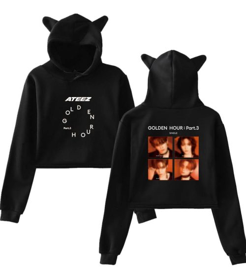 Ateez Golden Hour Part 3 Single Cropped Hoodie