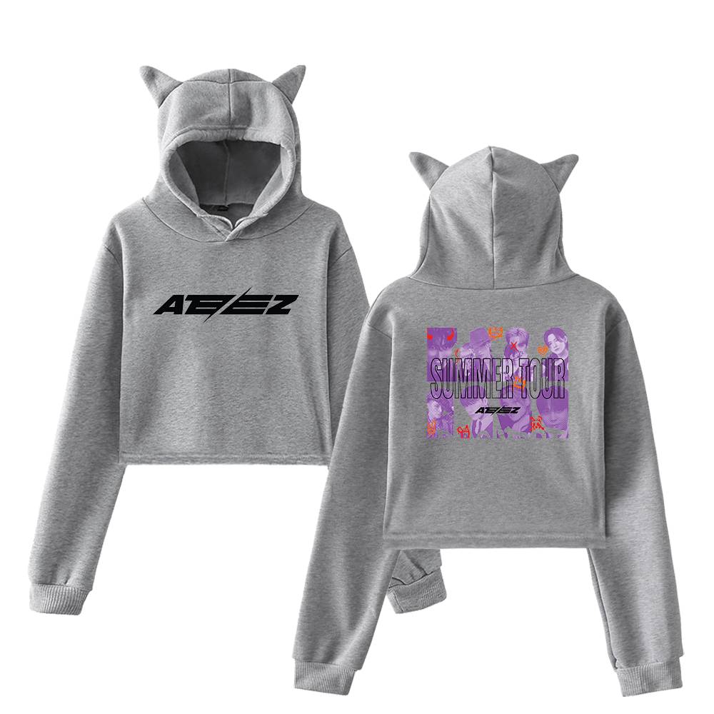 ateez Summer Tour Cropped Hoodie