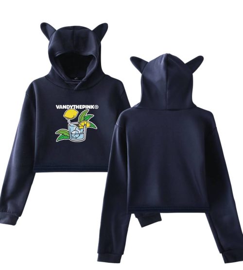 Ateez Vandy The Pink Lemon Drop Cropped Hoodie
